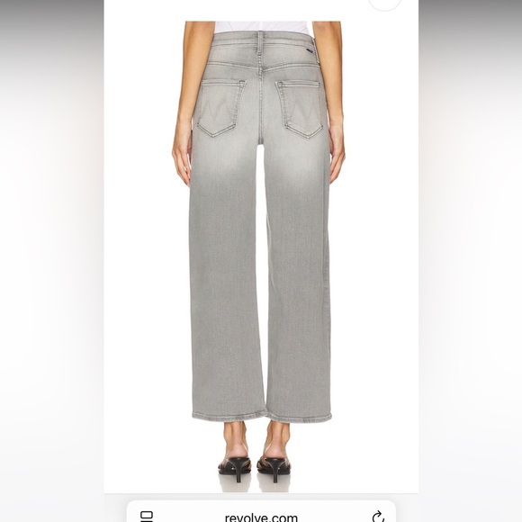 NWT MOTHER denim dodger flood noted wash grey size 24 - Picture 1 of 14